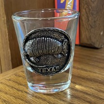 Texas Armadillo Shot Glass Anchor Hocking TX Texan - £9.09 GBP