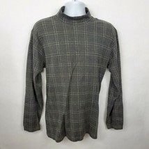 L.L.Bean Shirt Men&#39;s Size L Mock Neck Long Sleeve Plaid Cotton - £19.90 GBP