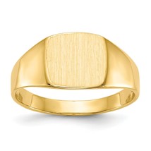 14K Yellow Gold Mens Signet Ring Jewelry Size 7 New  - £215.78 GBP