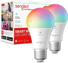 Sengled Smart Wifi Light Bulbs That Work With Alexa &amp; Google Home, No, 2 Pack - £27.17 GBP