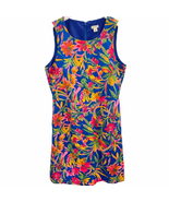 J.Crew Dress Blue Size 8 Floral Sleeveless Round Neck Pockets Casual Cot... - £31.59 GBP