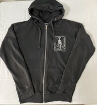 Hot Topic Hoodie Men Small Medium Tarot Card Skeleton Fire Zip Sweatshir... - $22.66