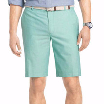 IZOD Men&#39;s Shorts Newport Oxford Simply Green Flat Front Size 38 New - £22.99 GBP