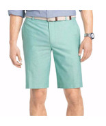 IZOD Men&#39;s Shorts Newport Oxford Simply Green Flat Front Size 38 New - £23.09 GBP