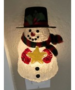 Vintage 1999 Avon Christmas Chilly Sam Snowman Plug In Night Light - $168.17 MXN