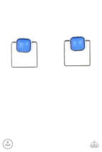 Paparazzi Flair and Square Blue Post Earrings - New - £3.52 GBP
