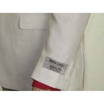 Adolfo Men's Linen Suit summer suit Breathable and comfortable C500 White image 3