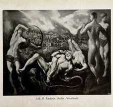 1916 El Greco Laocoon Trojan Priest Antique Art Print Mannerism Religion - £27.51 GBP