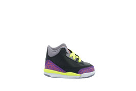 [832033-039] Air Jordan 3 Retro Toddlers TD Black/Atomic Red-Cement Grey - £29.51 GBP