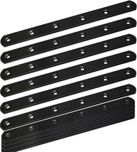12Pack 8&quot; Black Metal Straight Brackets Heavy Duty Mending Plates for Wood - $443.29 MXN