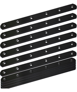 12Pack 8&quot; Black Metal Straight Brackets Heavy Duty Mending Plates for Wood - $24.36