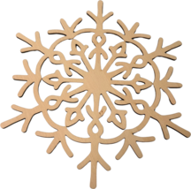 Lawn and Pets Christmas Wood Snow Flakes Design 12 - £11.02 GBP