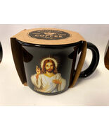 Divine Mercy Black 13 oz Cup/Mug, With Divine Mercy Chaplet, New #052 - $14.99