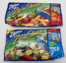 Ziploc ZIP &#39;N STEAM Cooking Bags Medium &amp; Large Open Packages Total of 9... - $19.59