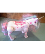 My Little Pony unicorn. walks, horn lights,sounds 7&quot; white w pink - $8.90