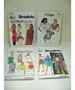 Lot of 4 Vintage Simplicity &amp; Vogue Crafts Fabric Cut Out Clothing - $12.74