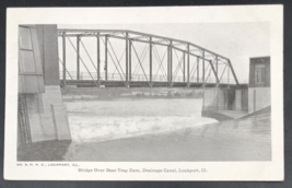 VTG Bridge Over Bear Trap Dam Drainage Canal in Lockport Illinois IL Postcard - £7.49 GBP