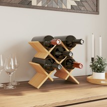 Wine Rack for 5 Bottles 41x15x25 cm Bamboo - £13.78 GBP