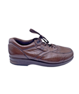 SAS Time Out Shoes Mens 10.5 Brown Leather Lace Up Comfort Walking Sneakers - $149.99