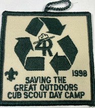 Cub Scout Day Camp Saving the Great Outdoors Patch Square Boy Scouts BSA 4R 1998 - £5.48 GBP