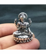 Silver Handmade Laxmi Statue Idol, Puja Article Figurine, Home Temple Décor - €128,62 EUR