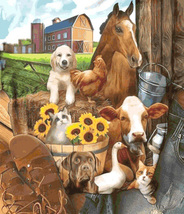 Farm Animals Cross Stitch Pattern NeedleWork***L@@K*** - £2.27 GBP