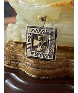 Victoria Adams Sterling Silver 14K Yellow Gold With Sapphire Cross  Pend... - $9,081.39 MXN