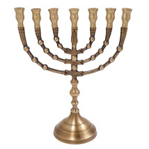 Classic 7 Branched Temple Menorah 9,2 inch from Jerusalem Bronze - £64.44 GBP