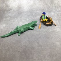 Playmobil Crocodile/Alligator Attack on Boat &amp; Figure - £13.15 GBP