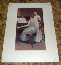 Irving R. Wiles &quot;The Sonata&quot; Columbian Exposition 1893 Typogravure 12.5 x 16.5 - £17.34 GBP