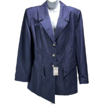Apart Jacket Classic Blue Blazer Asymmetrical Hem Women&#39;s Size 12 - £35.76 GBP