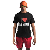 Funny Grandma Family Reunion Graphic Tees Crew Neck Black T-Shirt - £10.67 GBP