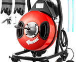 VEVOR Drain Cleaner Machine Electric Drain Auger 50FTx1/2In Cable 250W w... - $330.59