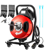 VEVOR Drain Cleaner Machine Electric Drain Auger 50FTx1/2In Cable 250W w... - £274.96 GBP