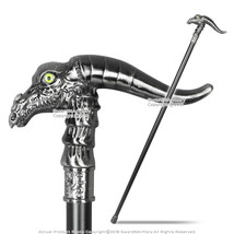 36&quot; Green Eyed Dragon Gentleman&#39;s Walking Stick with Metal Cane and Rubb... - $460.96 MXN