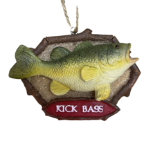Midwest CBK Kiss Bass Fish on Plaque Fishing Ornament Fisherman Gift - $7.71