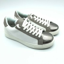 Isaac Mizrahi Live Womens Sneakers Low Top Metallic Lace Up White Silver... - $28.91