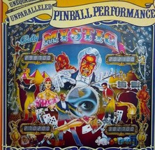 Mystic Pinball Machine Flyer 1980 Original Game Art Promo Magician Devil Houdini - £33.79 GBP