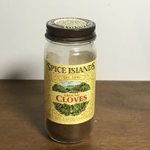Vintage Spice Islands Ground Cloves Spice Glass Bottle Empty - £3.95 GBP