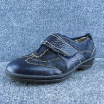 Softspots  Women Clog Shoes Blue Leather Hook &amp; Loop Size 6 Medium - £19.78 GBP