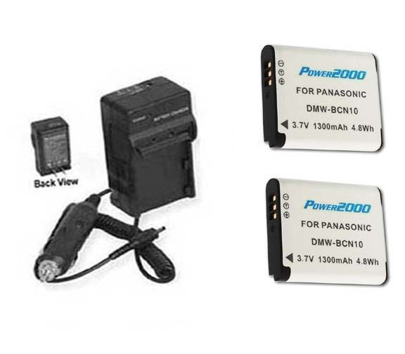 Primary image for TWO 2 DMWBCN10, DMWBCN10PP, Batteries + Charger for Panasonic DMC-LF1K, DMC-LF1W