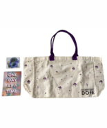 Dose Mushroom Coffee Canvas Tote Bag Purple Magnet One Day Time Travel C... - €19,57 EUR
