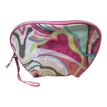 Vintage Liz Claiborne Clear Vinyl Abstract Cosmetic Bag - $208.91 MXN