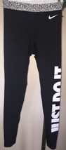 Women&#39;s Nike Pro Warm Mezzo Running Training Pants Sz Xs BLACK/WHITE - £30.06 GBP