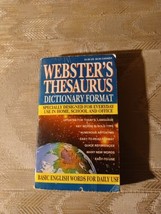 Websters Thesaurus Dictionary Format 1997 Paperback Reference Book Everyday Use - £5.92 GBP