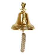 Marine Antiqued Solid Polished Brass RMS Titanic Wall Dinner Bell With L... - £47.18 GBP