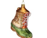 Demdaco Christmas Ornament Winter Duck  Boot Hand Blown Glass Multicolor... - £8.70 GBP