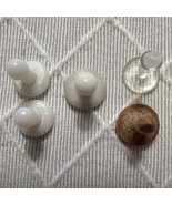 Antique Collar Buttons Four Plastic One Wooden - $15.22 CAD