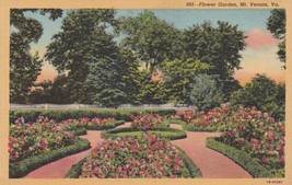 Flower Garden Mt Vernon Virginia VA Postcard D58 - £2.25 GBP