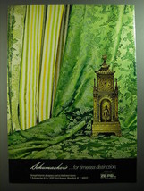 1970 Schumacher&#39;s Fabric and Wallpaper Ad - For timeless Distinction - £14.73 GBP